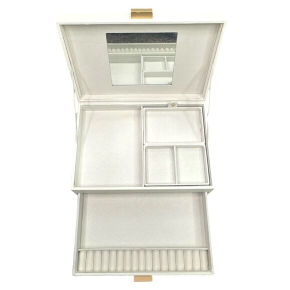 a new day Two Drawer Organizer Jewelry Box - 4” x 8” x 11” - Picture 1 of 5